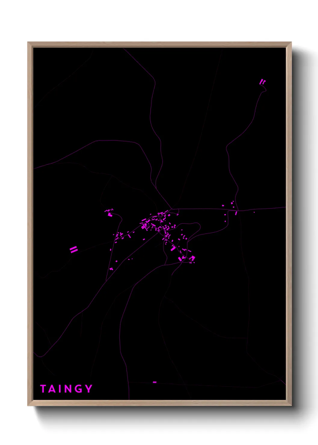 Une affiche de carte sur Taingy