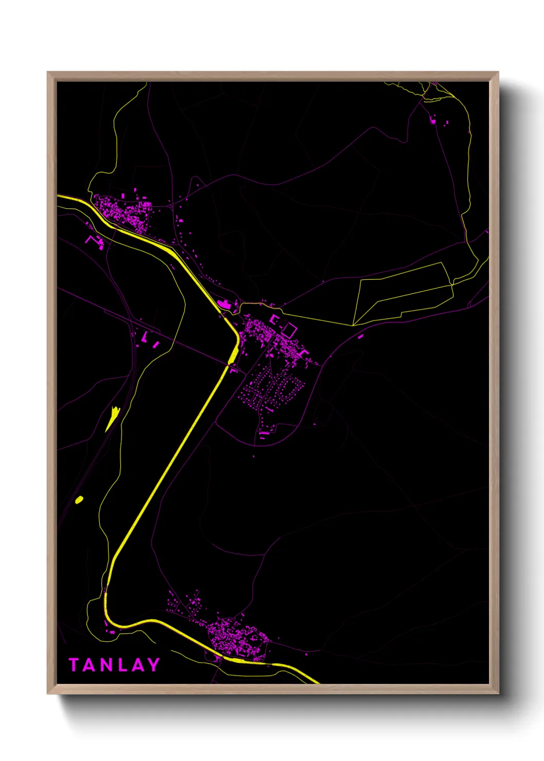 Une affiche de carte sur Tanlay