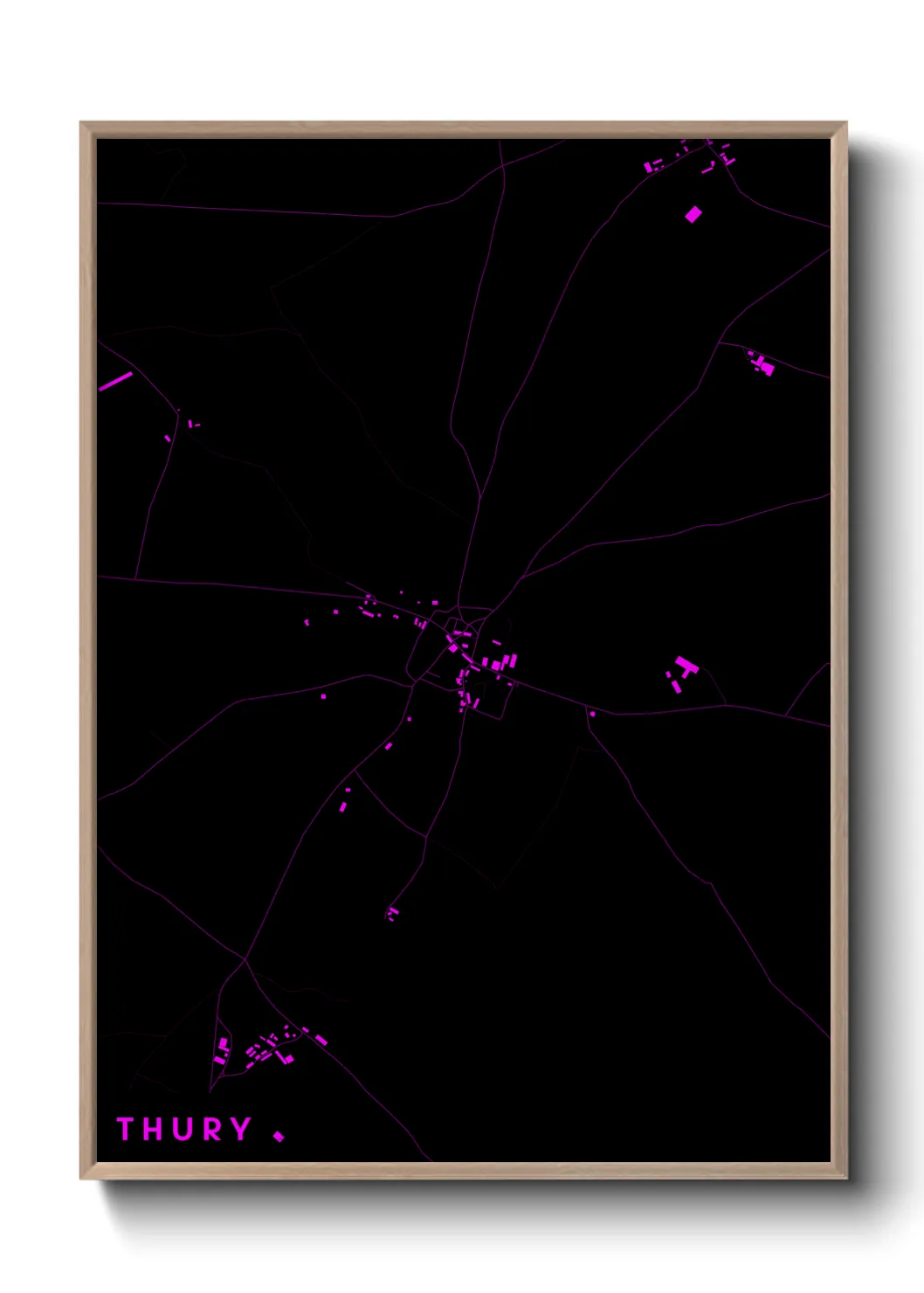 Une affiche de carte sur Thury