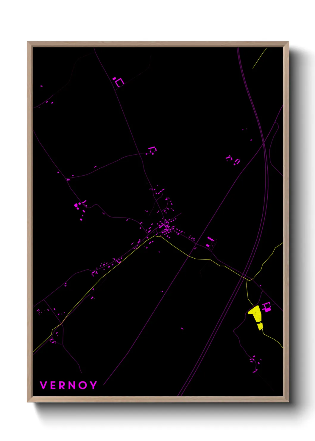 Une affiche de carte sur Vernoy