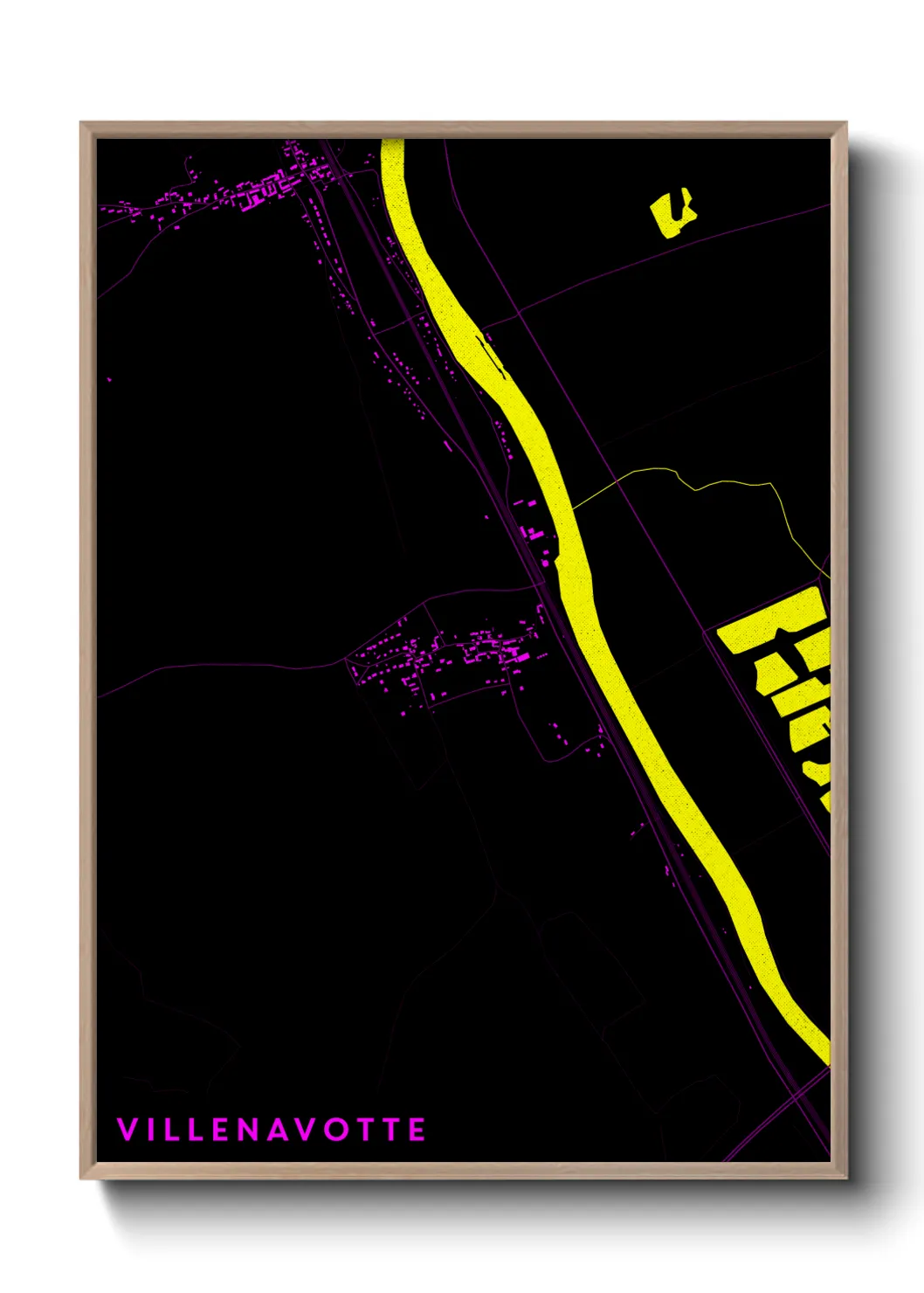 Une affiche de carte sur Villenavotte