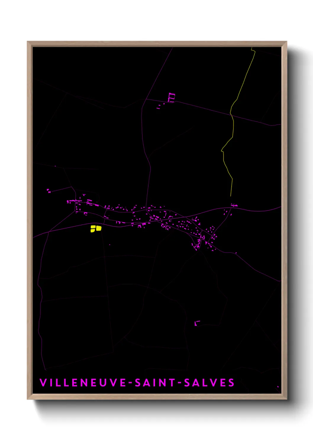 Un poster carteVilleneuve-Saint-Salves