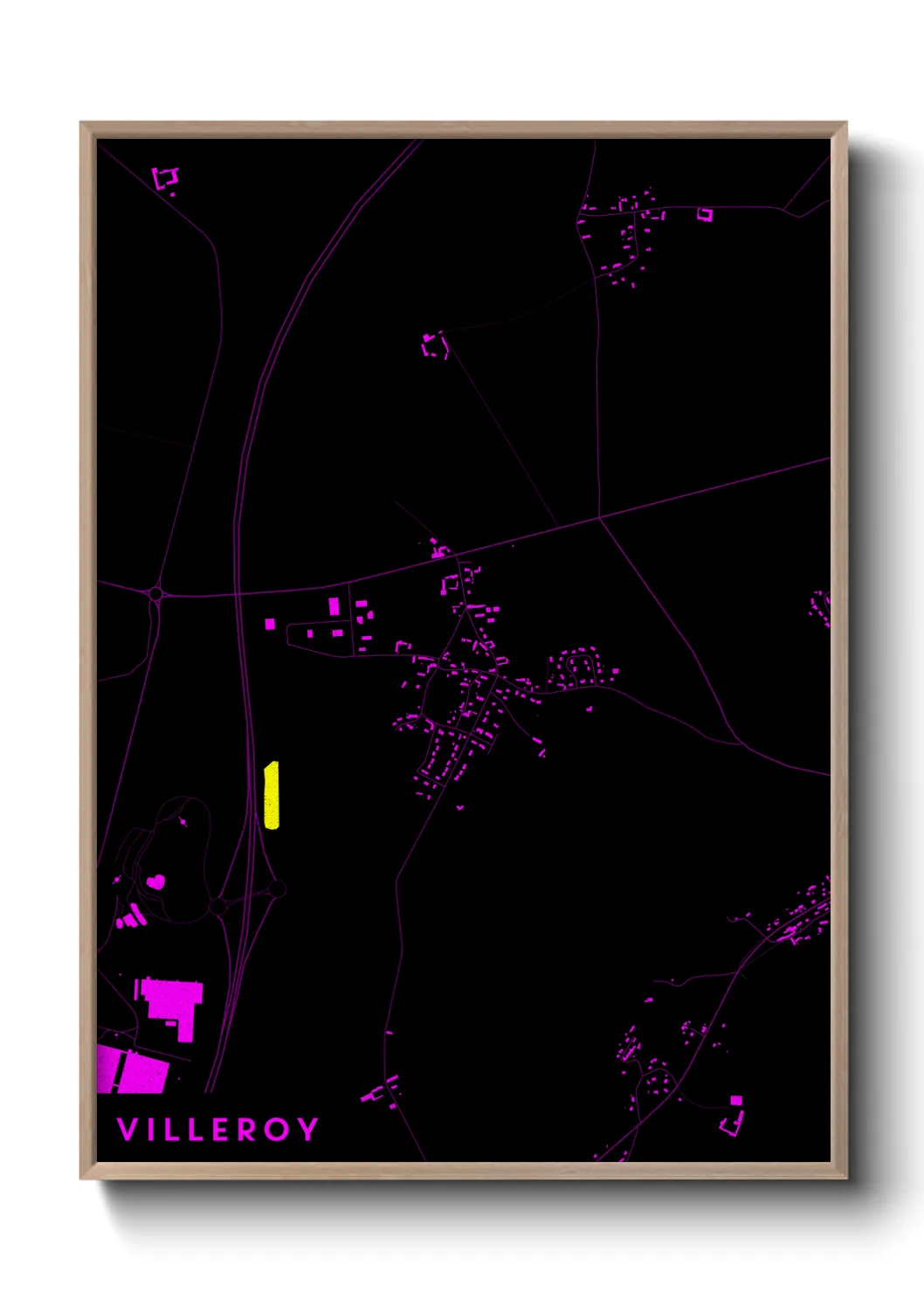 Une affiche de carte sur Villeroy