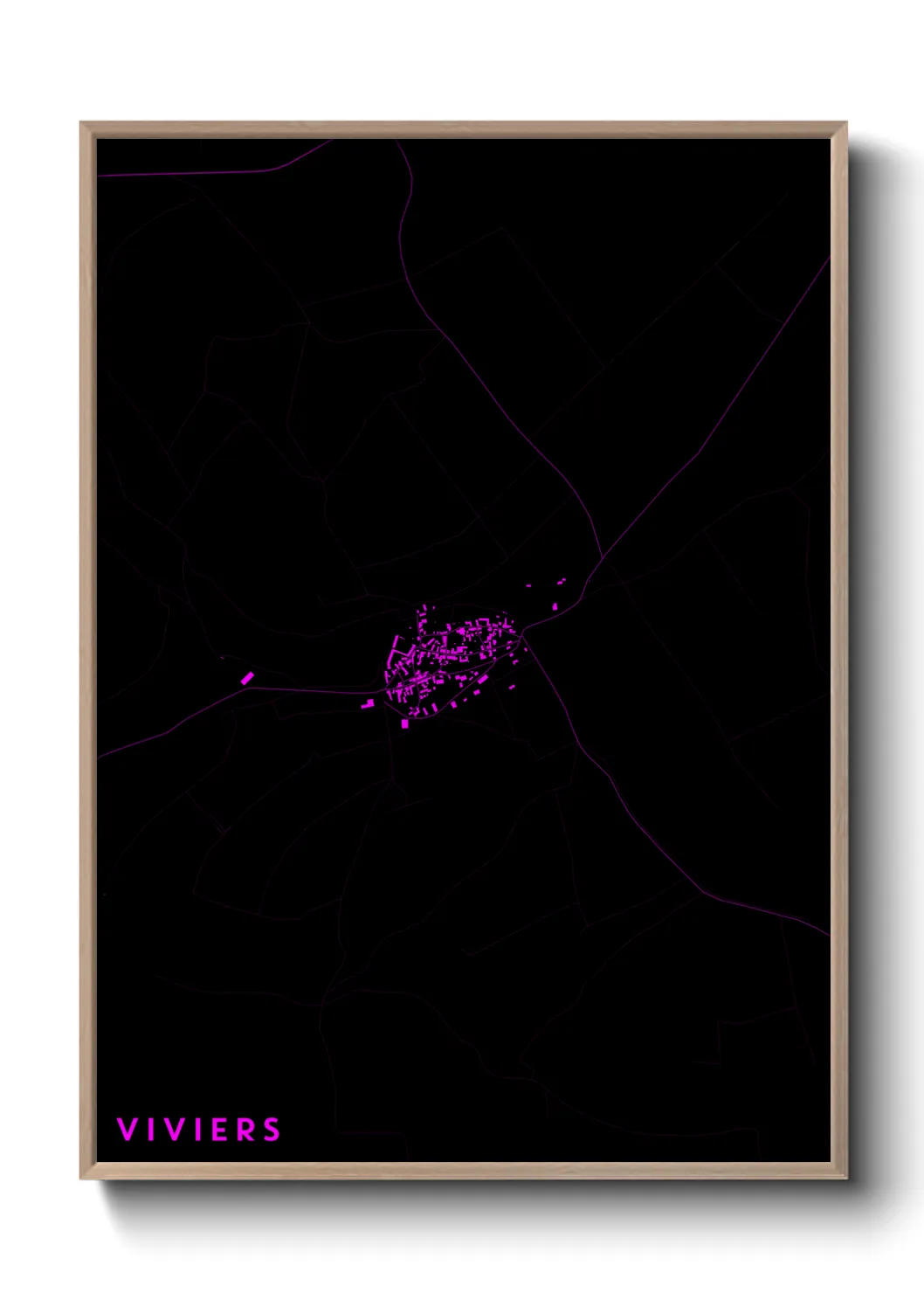 Une affiche de carte sur Viviers