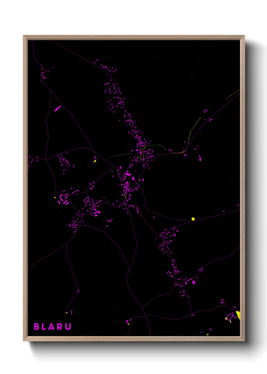 Une affiche de carte sur Blaru