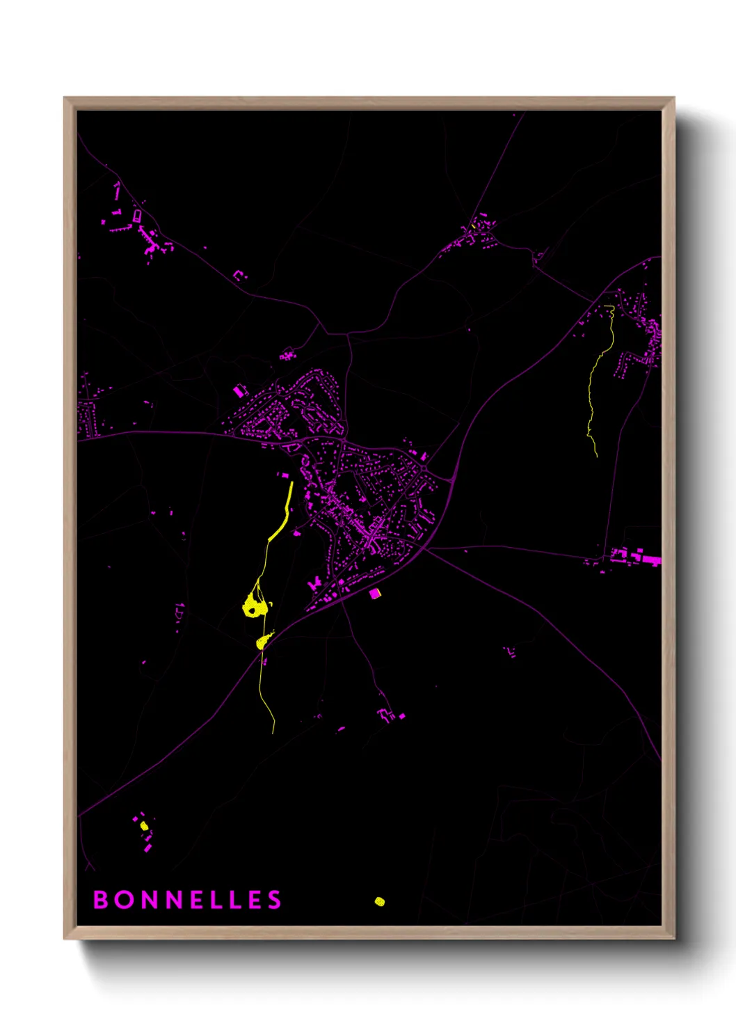 Une affiche de carte sur Bonnelles