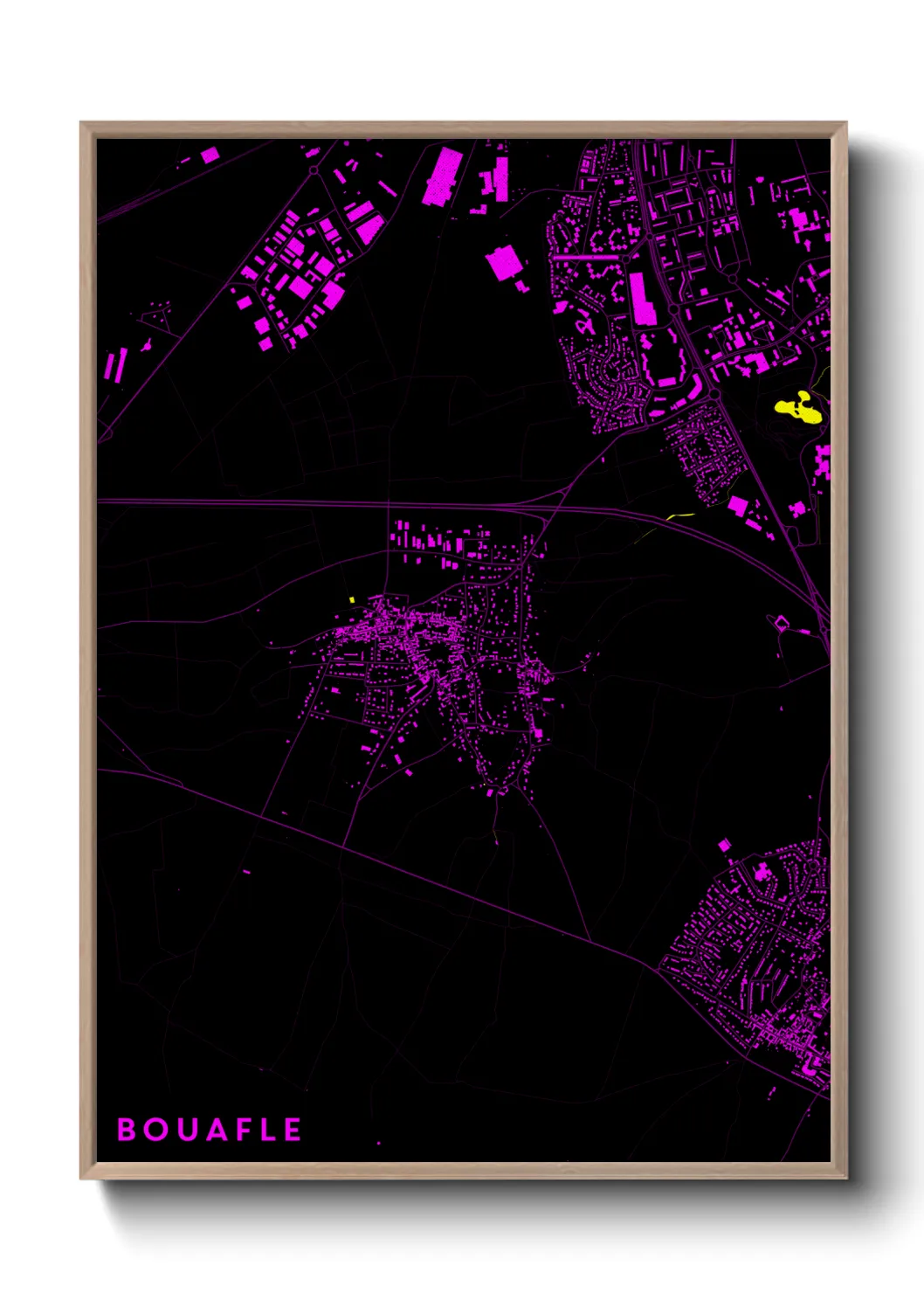 Une affiche de carte sur Bouafle