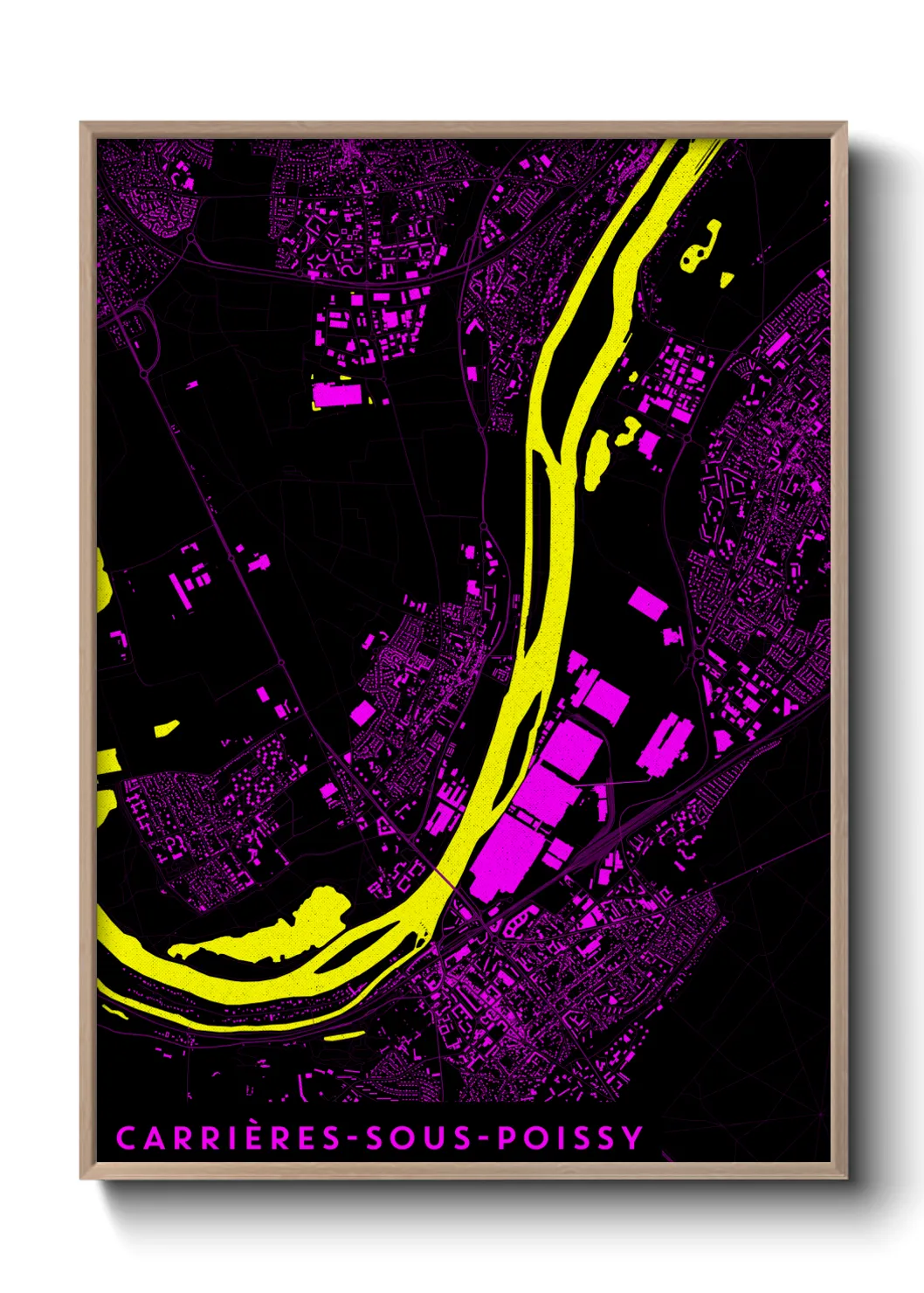 Une affiche de carte sur Carrières-sous-Poissy