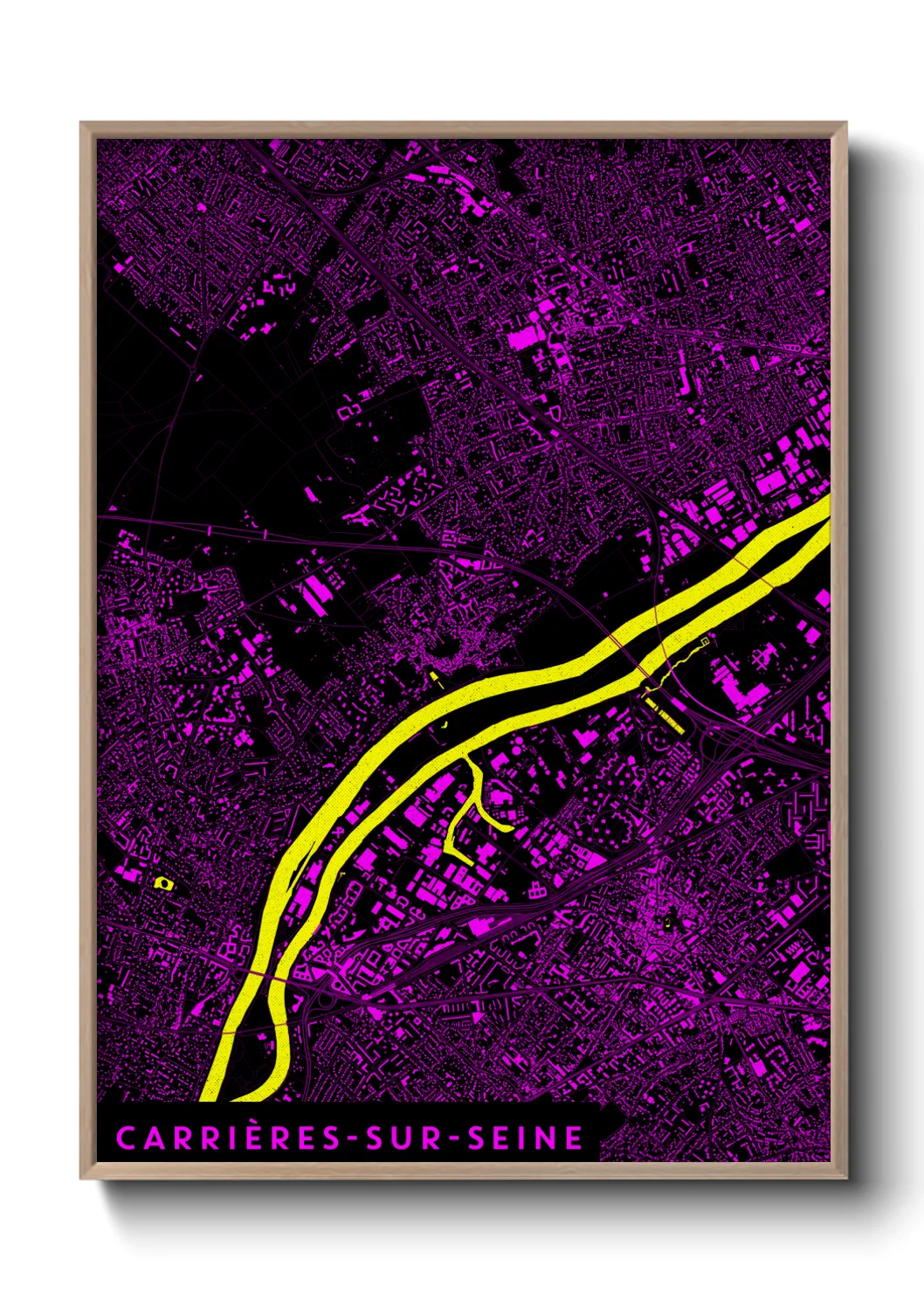 Une affiche de carte sur Carrières-sur-Seine