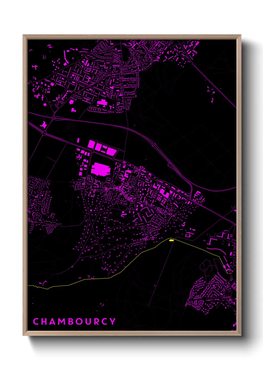 Une affiche de carte sur Chambourcy
