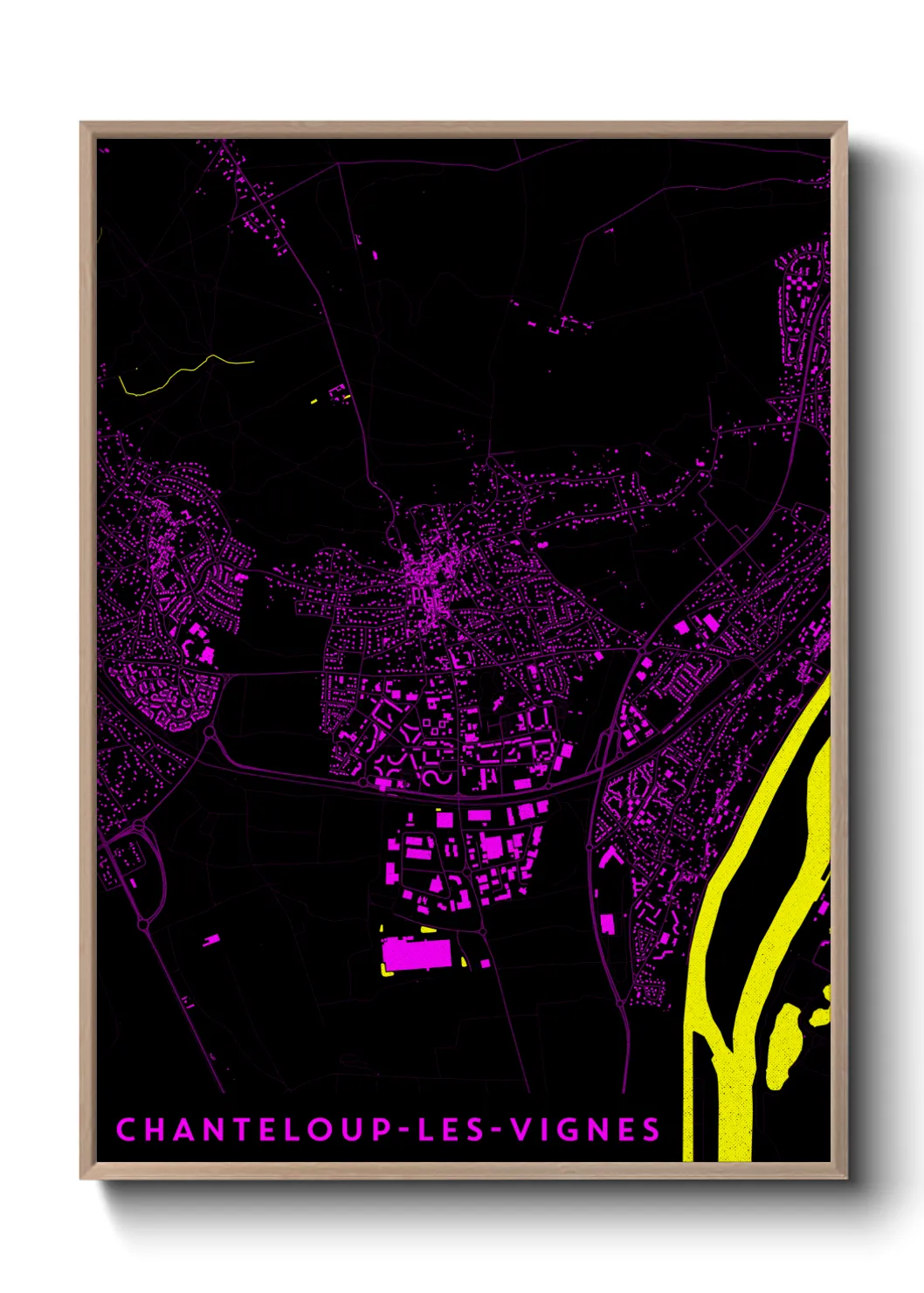 Une affiche de carte sur Chanteloup-les-Vignes