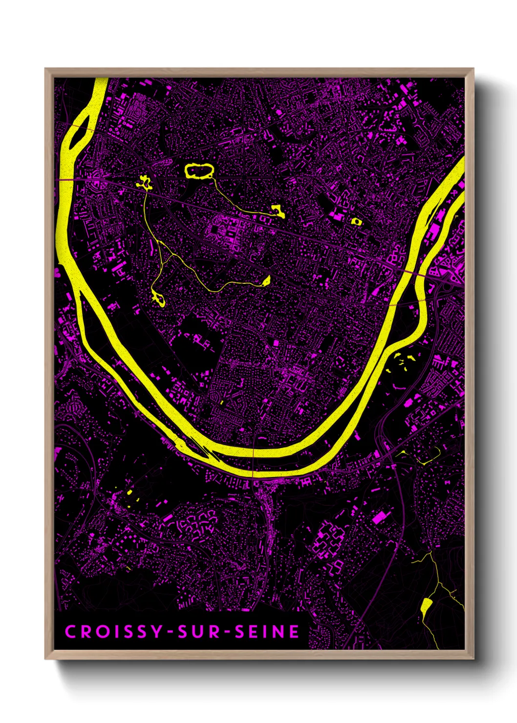 Une affiche de carte sur Croissy-sur-Seine