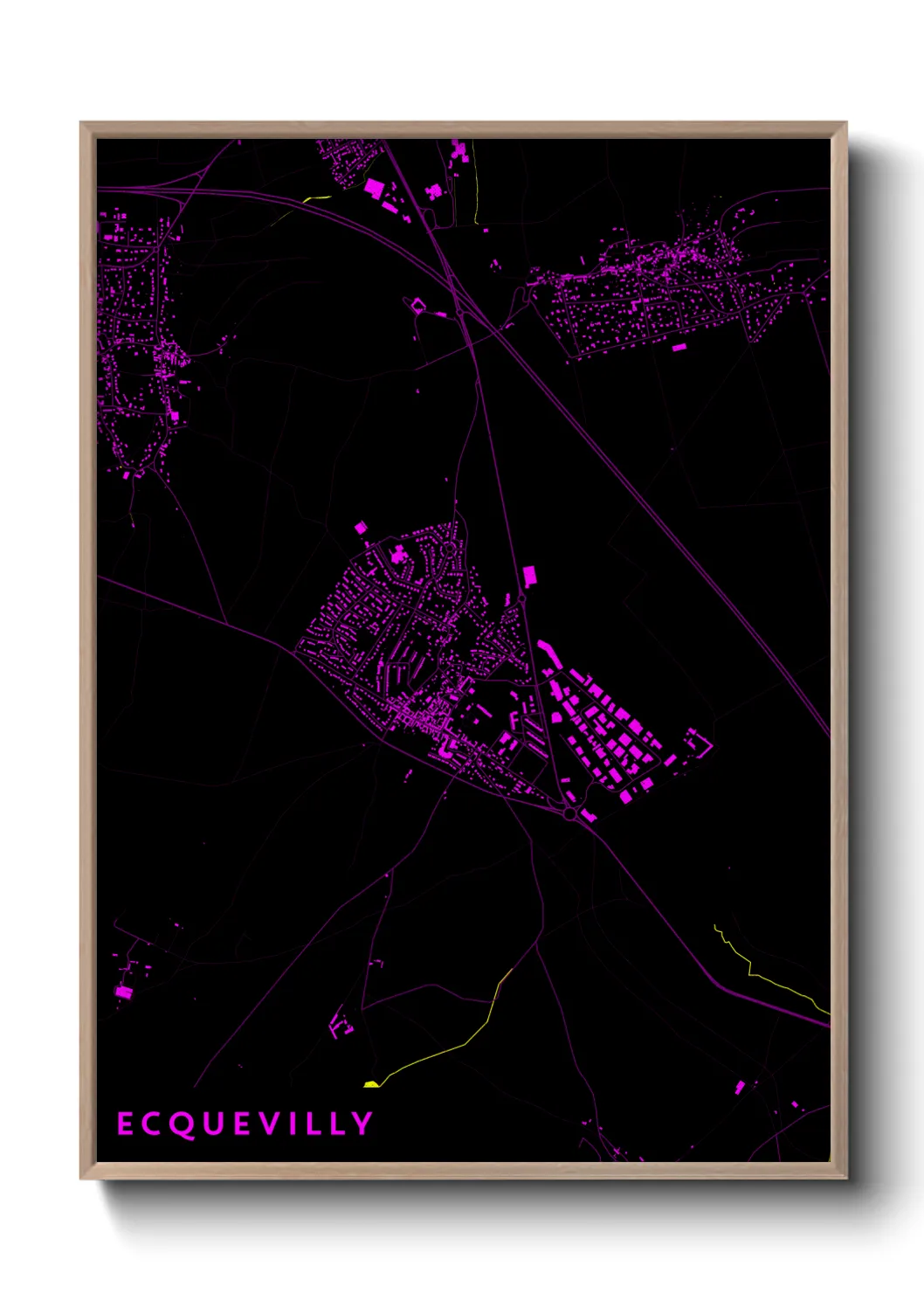 Une affiche de carte sur Ecquevilly