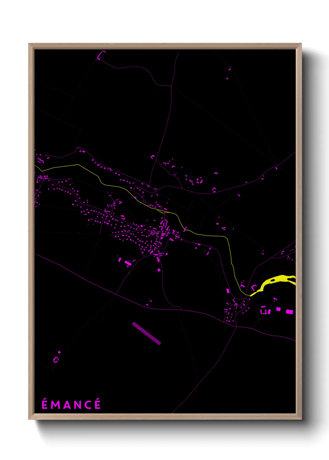 Une affiche de carte sur Émancé