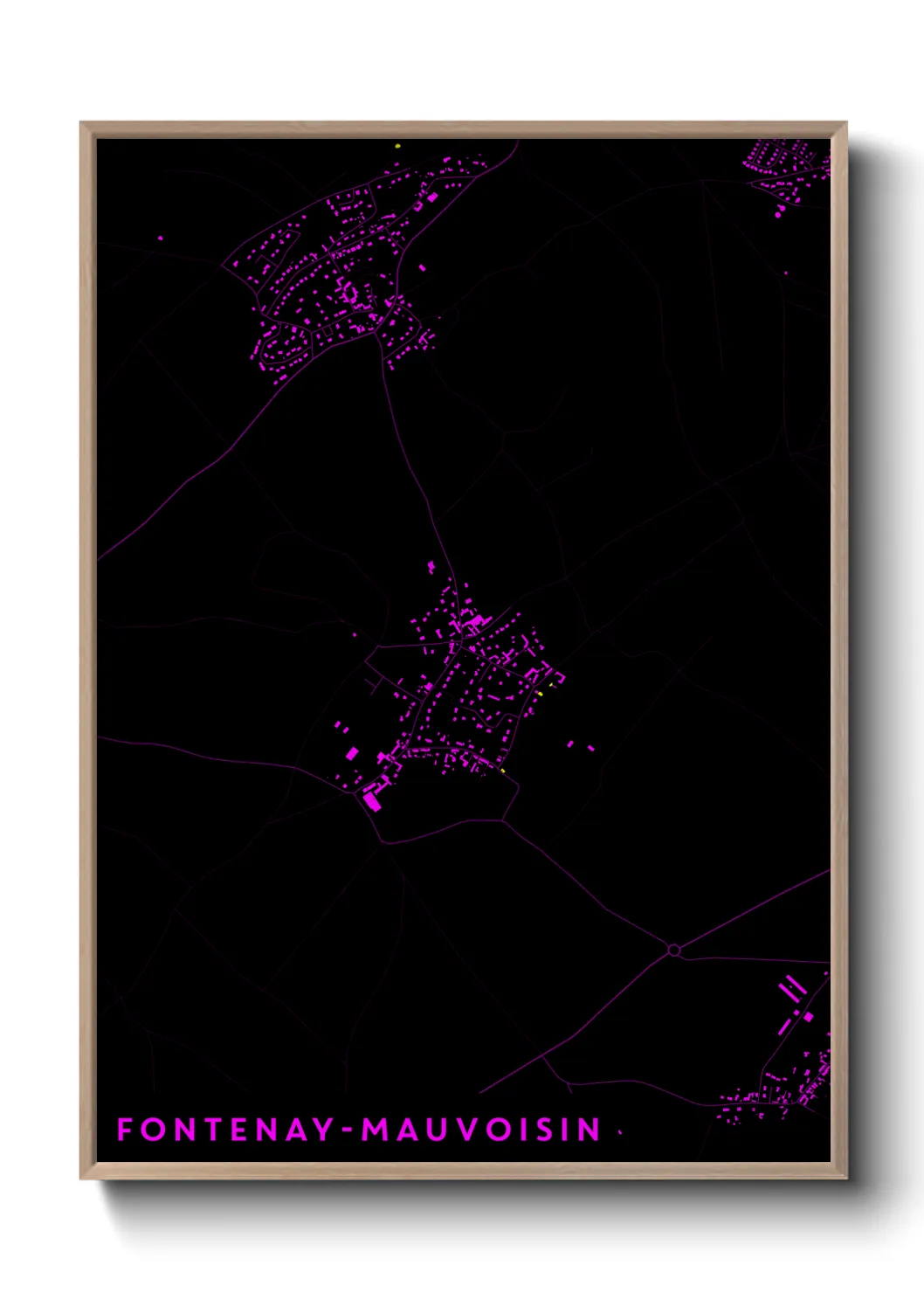 Une affiche de carte sur Fontenay-Mauvoisin
