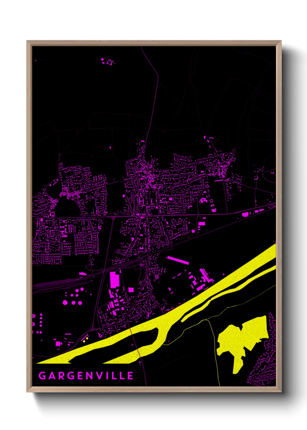 Une affiche de carte sur Gargenville