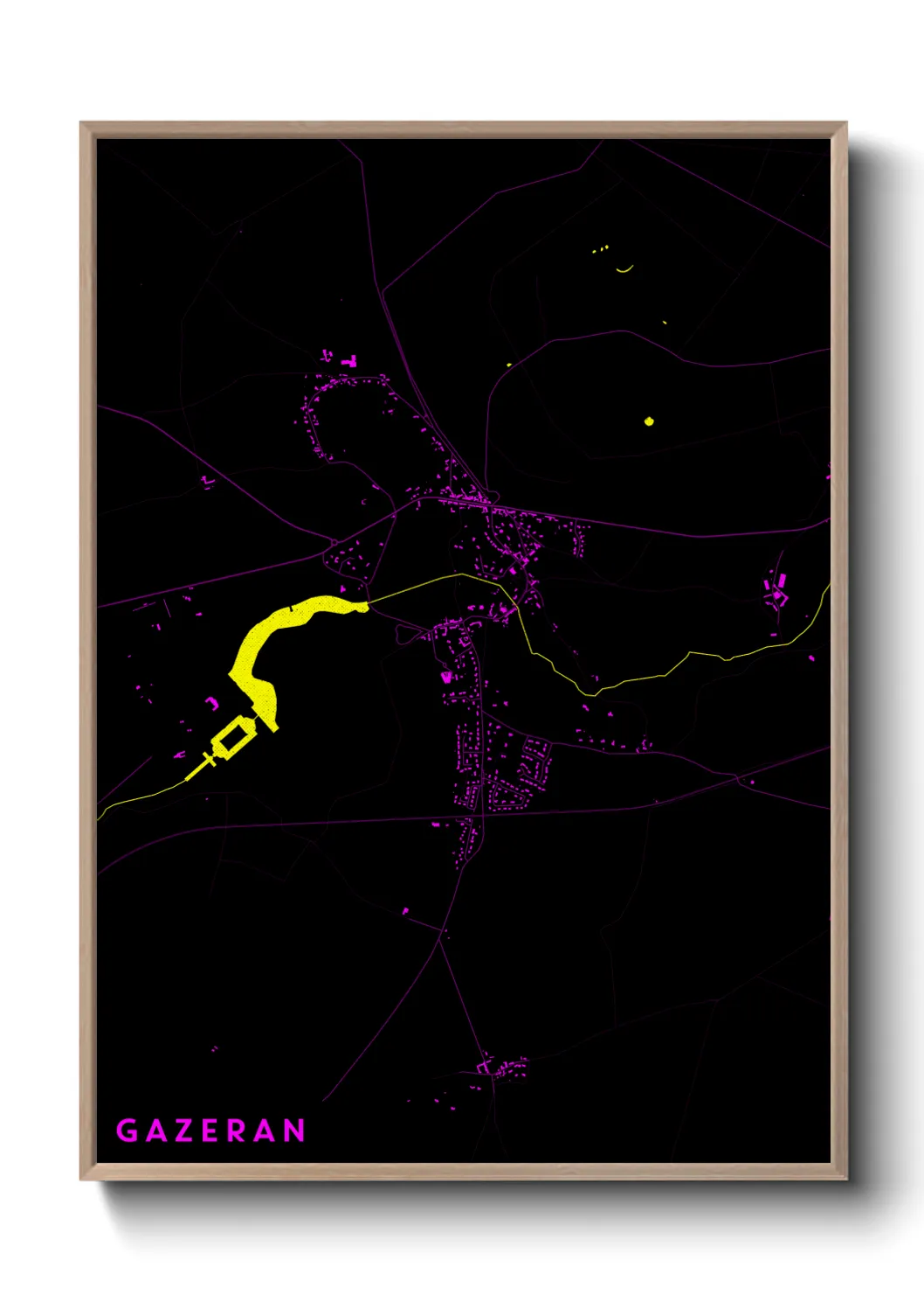 Une affiche de carte sur Gazeran