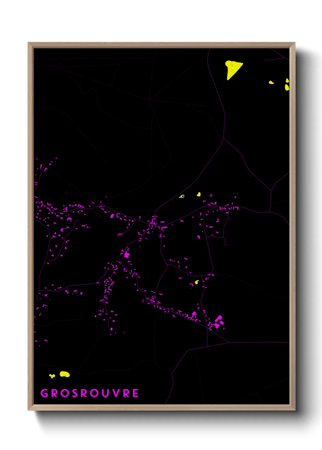 Une affiche de carte sur Grosrouvre