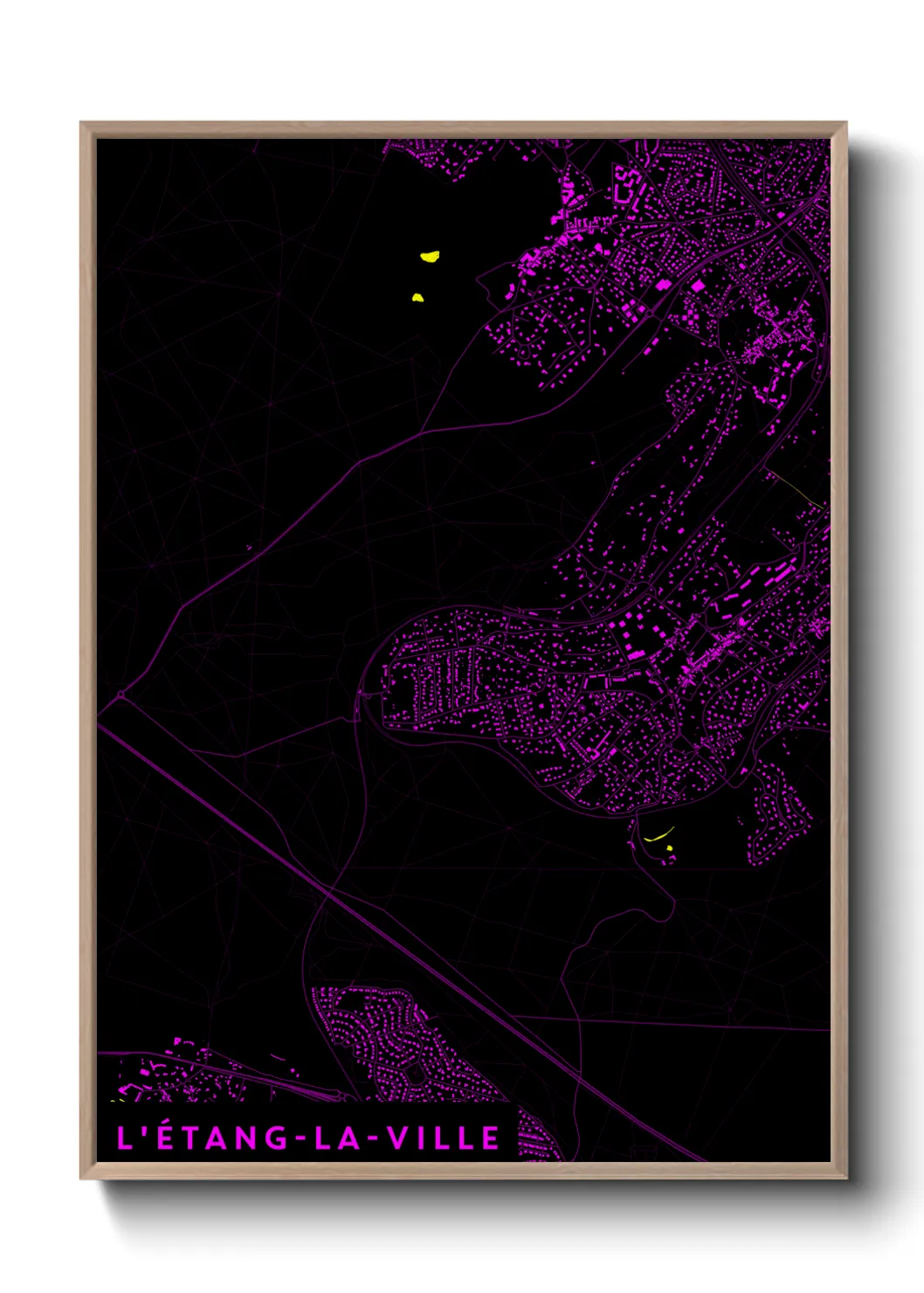 Une affiche de carte sur L'Étang-la-Ville