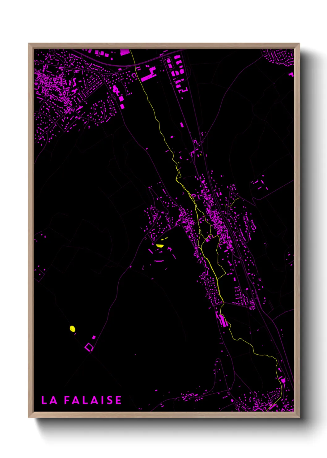 Une affiche de carte sur La Falaise