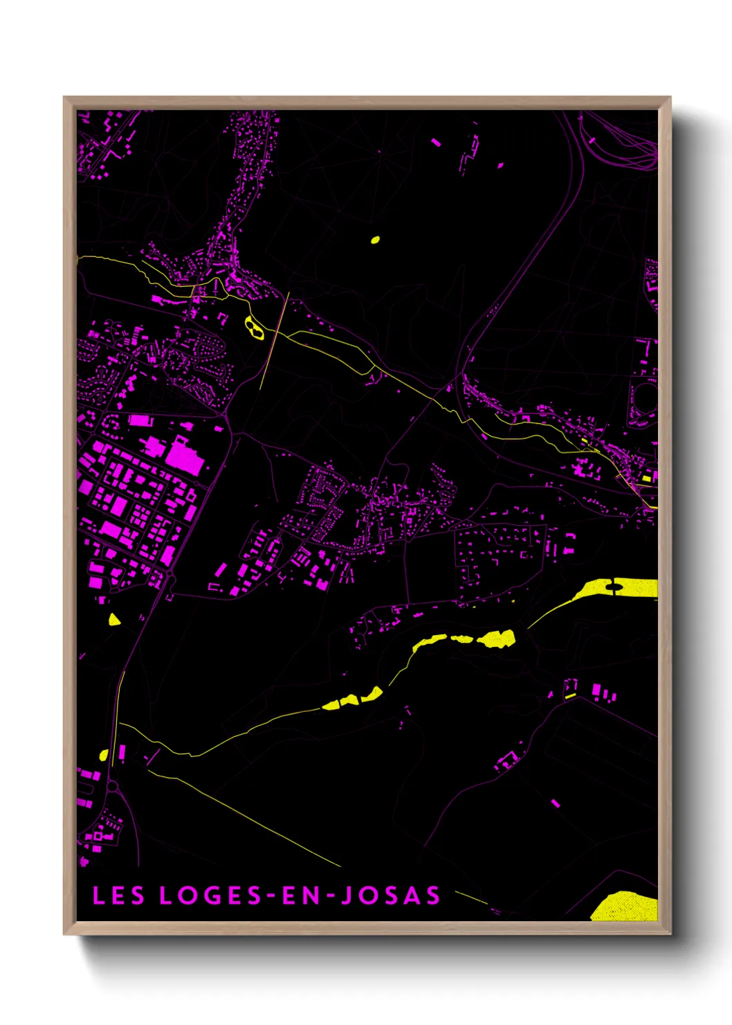 Une affiche de carte sur Les Loges-en-Josas