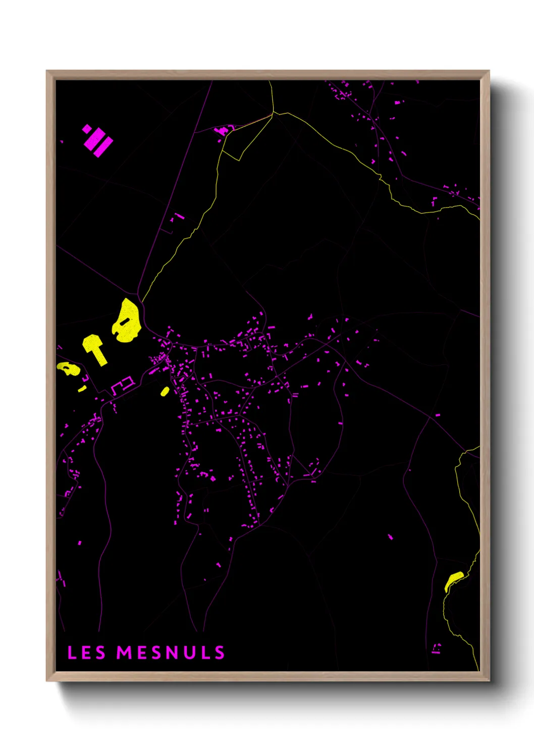 Une affiche de carte sur Les Mesnuls
