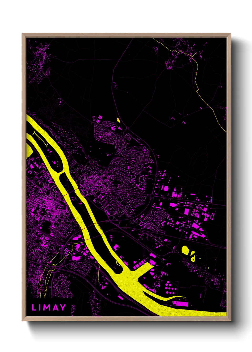 Une affiche de carte sur Limay