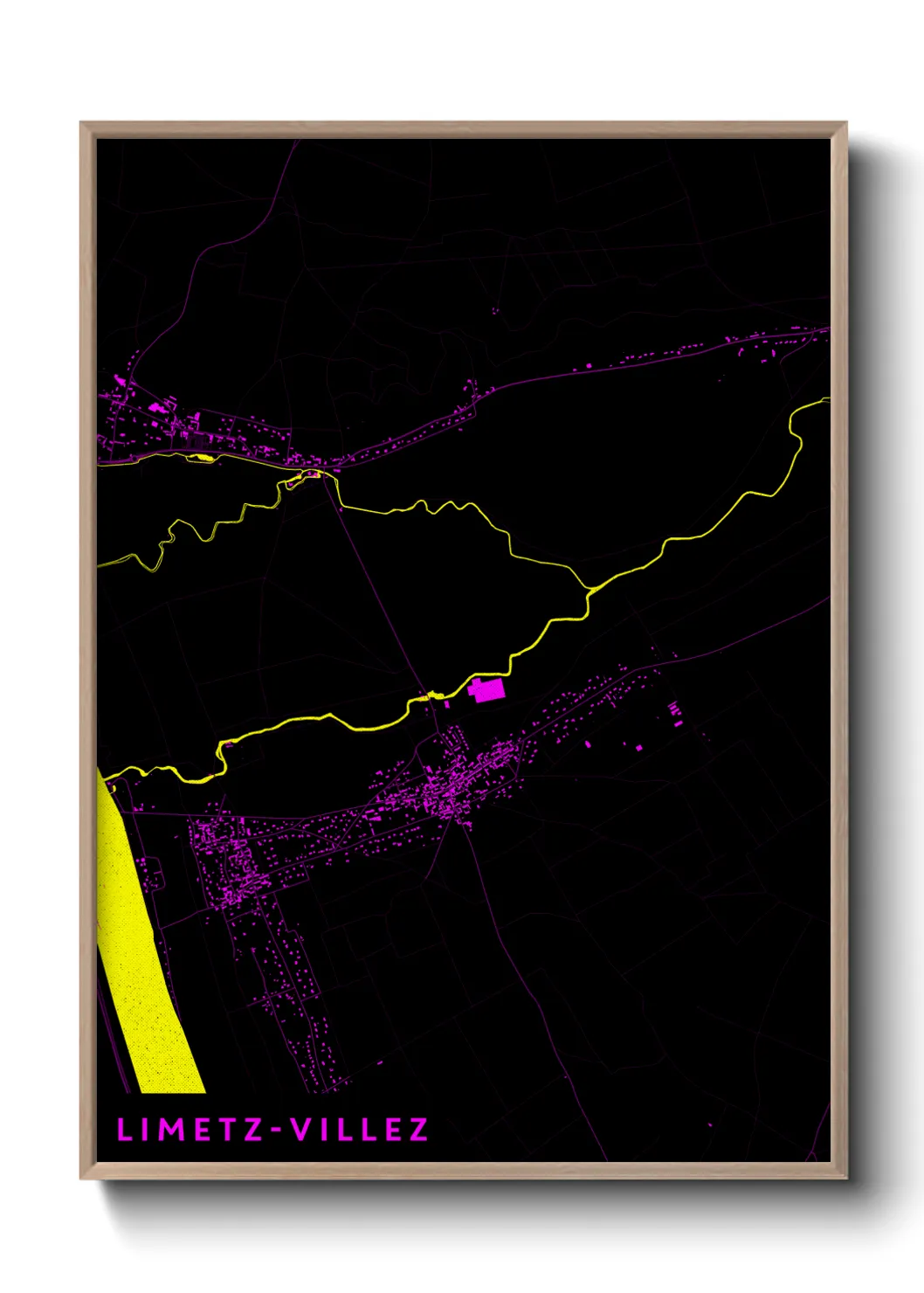 Une affiche de carte sur Limetz-Villez
