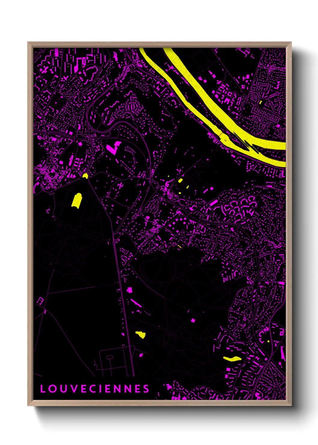 Une affiche de carte sur Louveciennes