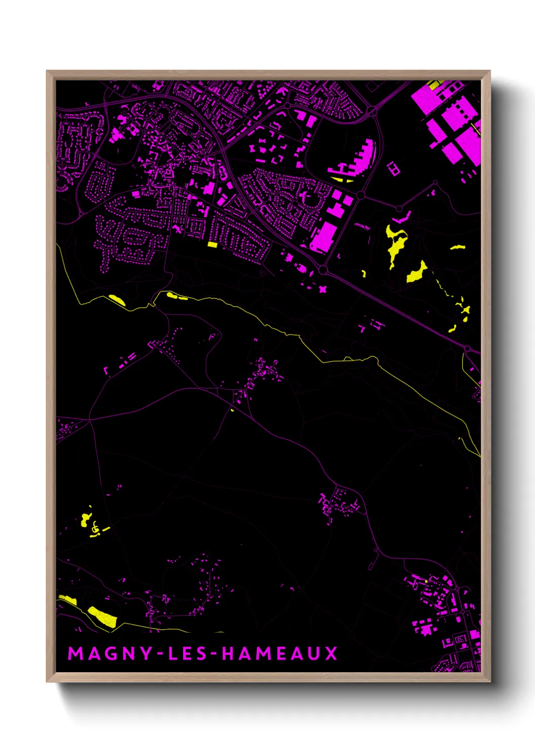 Une affiche de carte sur Magny-les-Hameaux