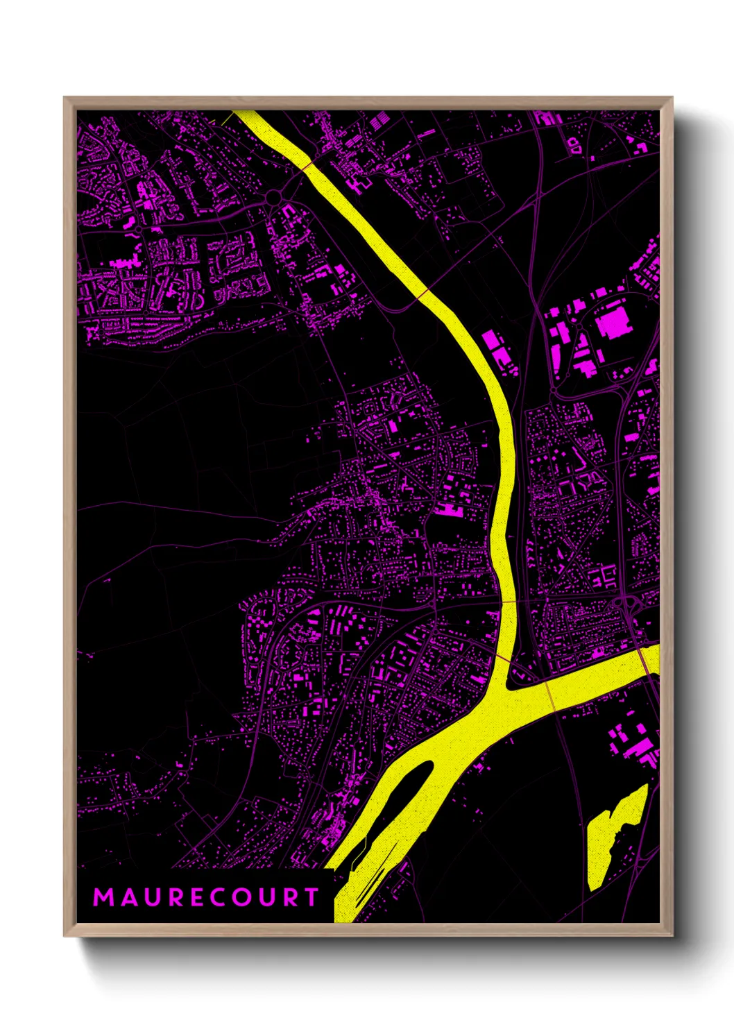 Une affiche de carte sur Maurecourt