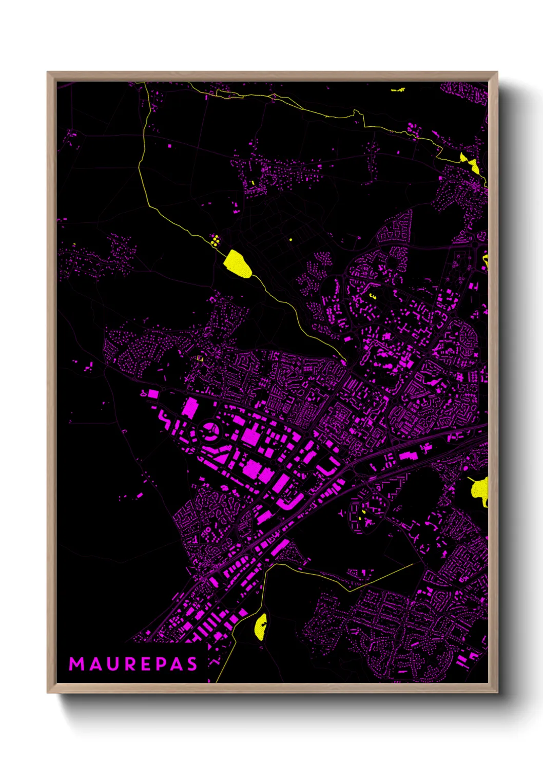 Une affiche de carte sur Maurepas
