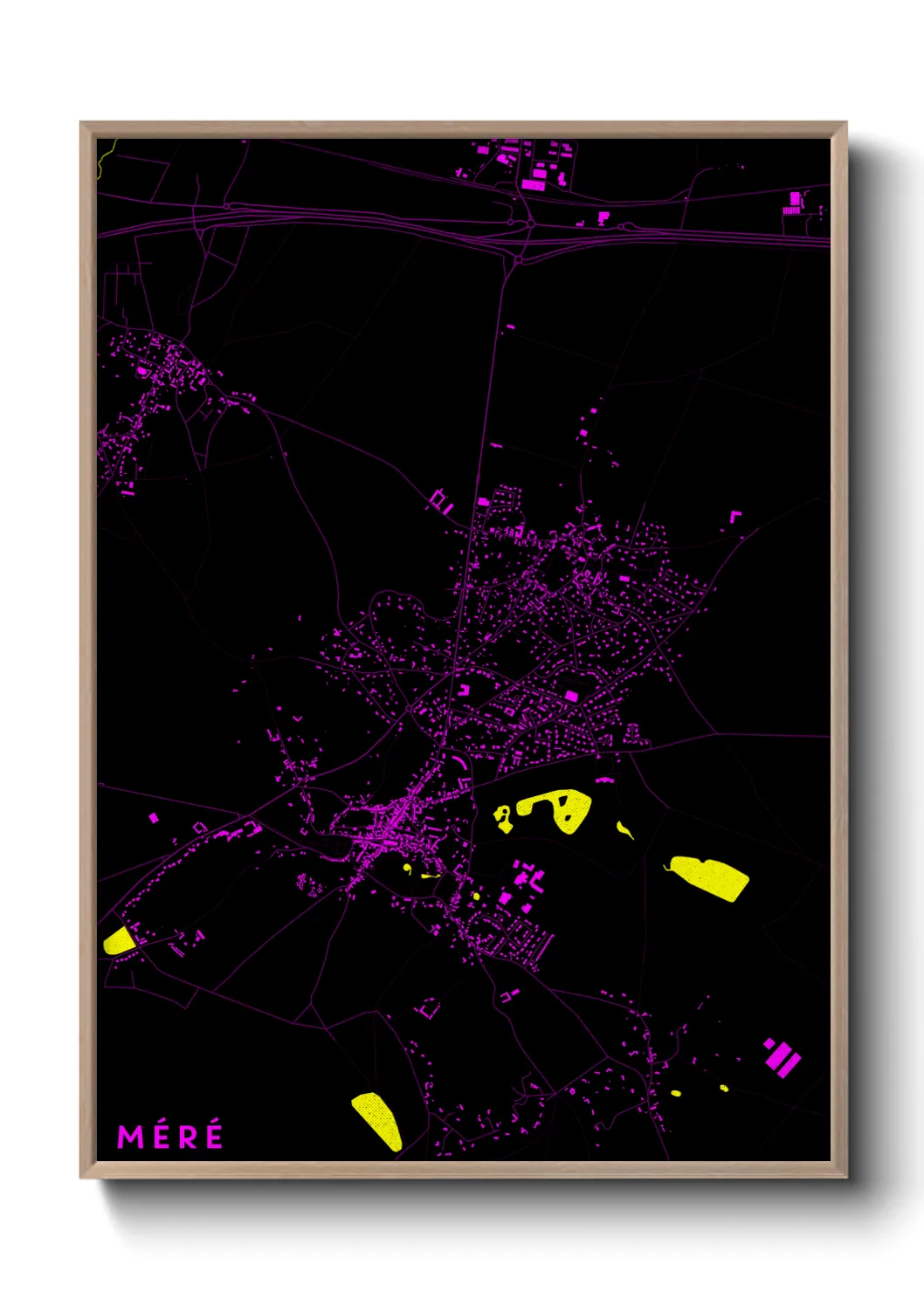 Une affiche de carte sur Méré