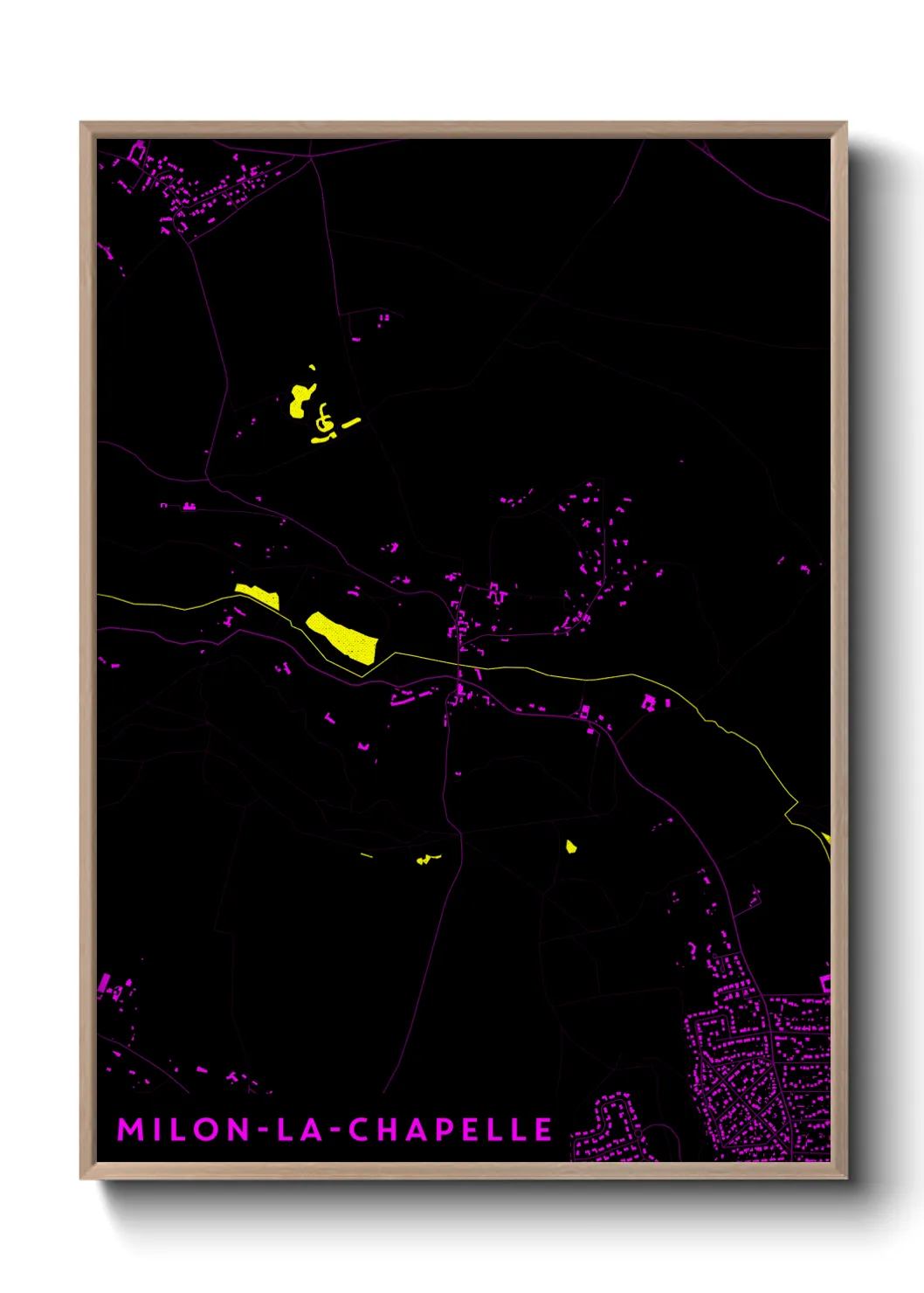 Un poster carteMilon-la-Chapelle