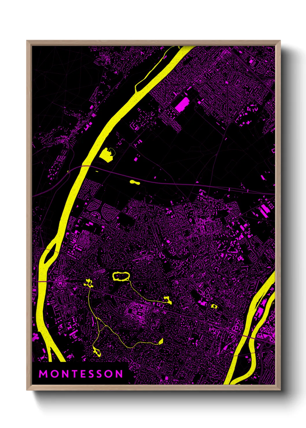 Une affiche de carte sur Montesson