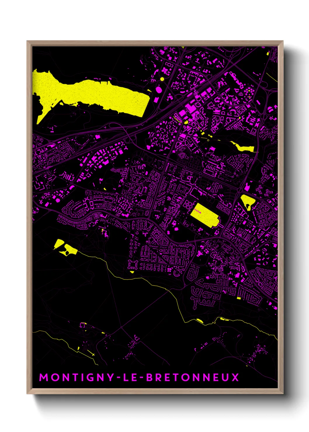 Une affiche de carte sur Montigny-le-Bretonneux