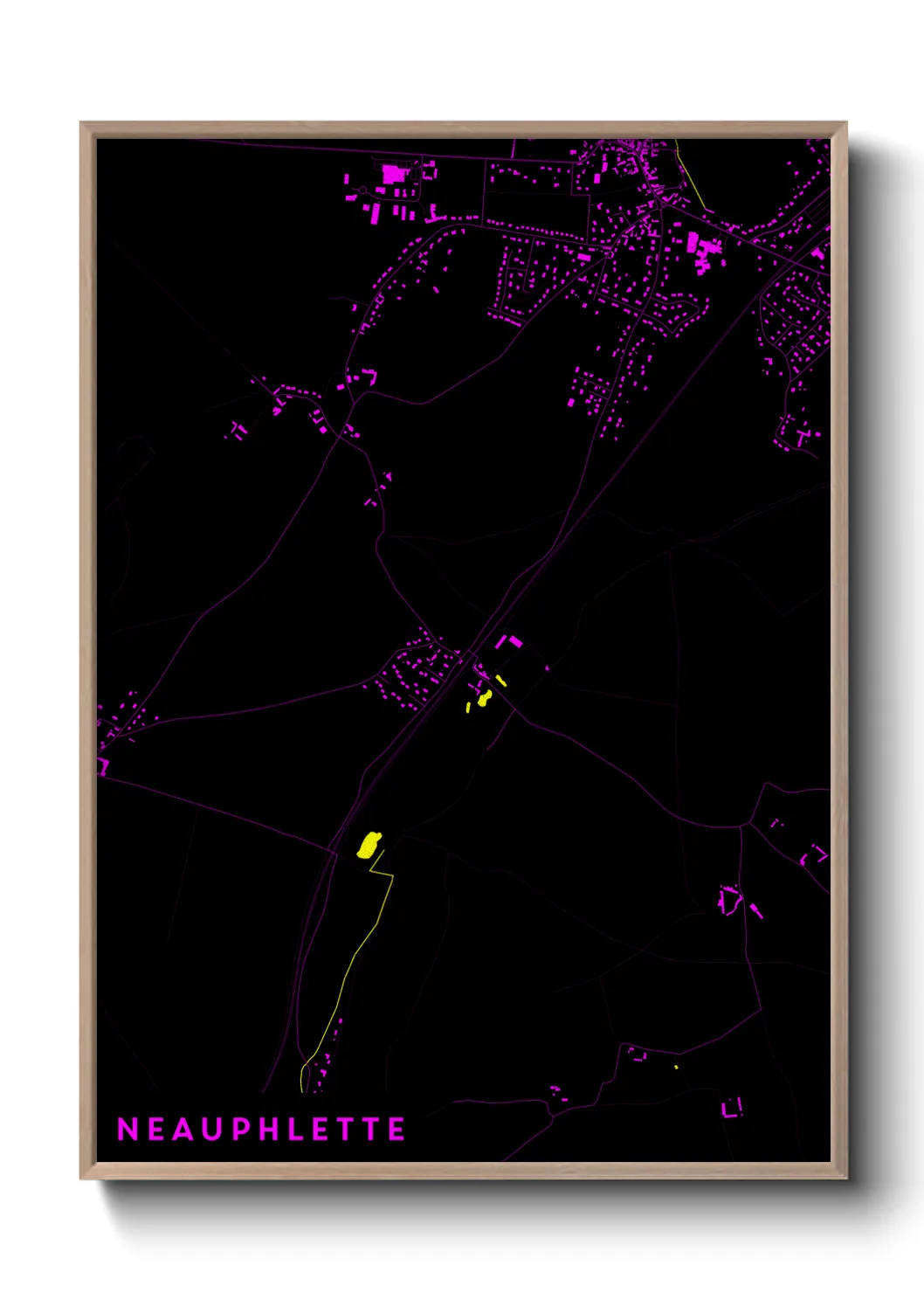 Une affiche de carte sur Neauphlette