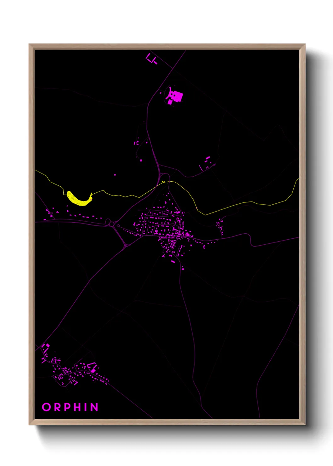 Une affiche de carte sur Orphin