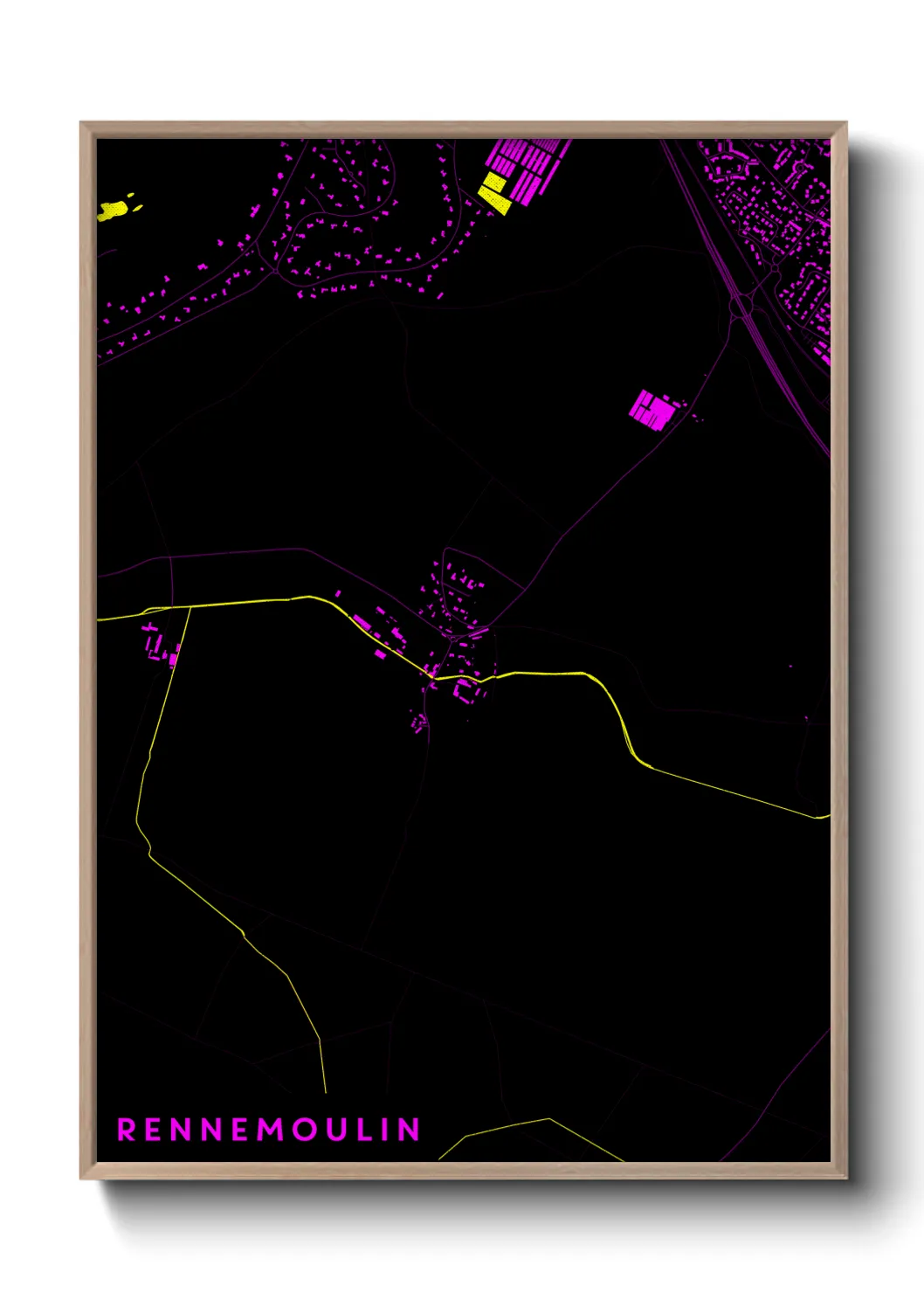 Une affiche de carte sur Rennemoulin