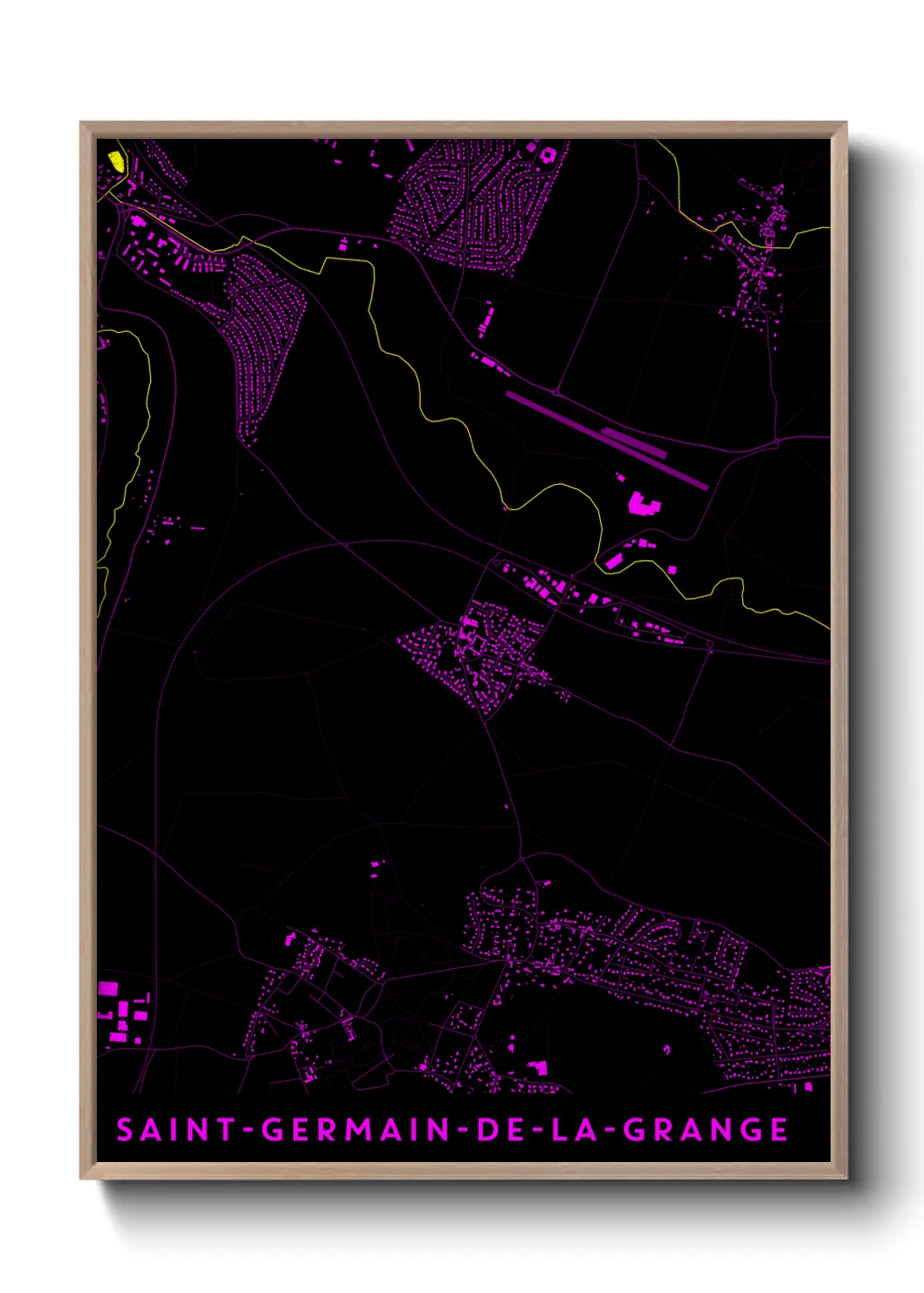 Une affiche de carte sur Saint-Germain-de-la-Grange