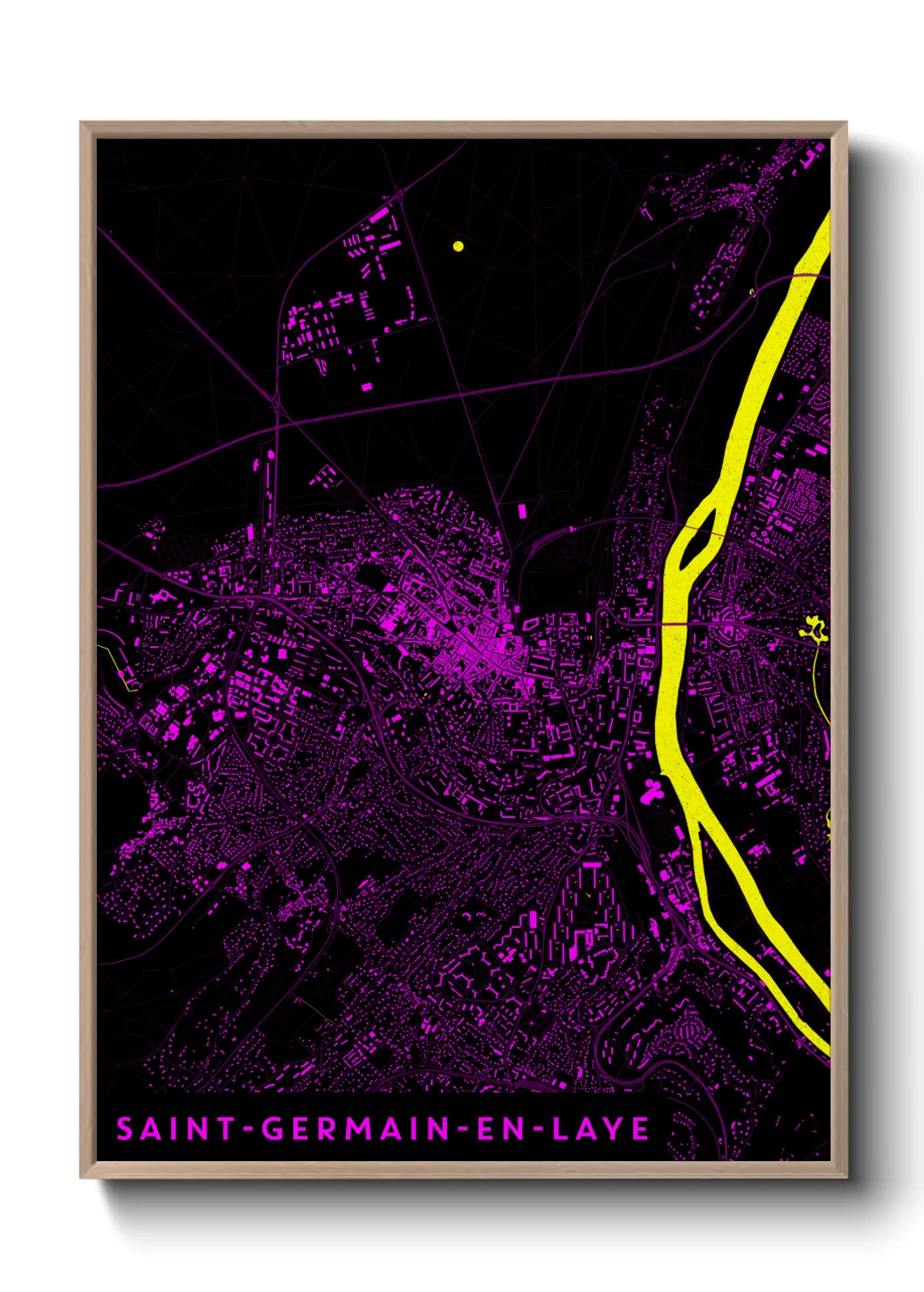Une affiche de carte sur Saint-Germain-en-Laye