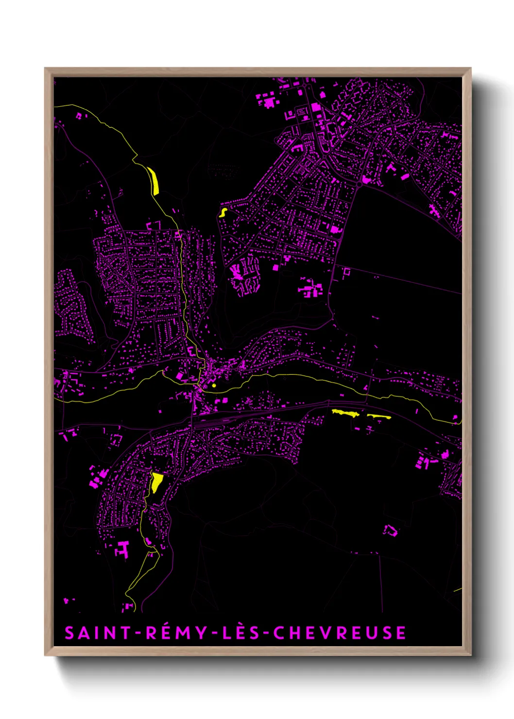 Une affiche de carte sur Saint-Rémy-lès-Chevreuse
