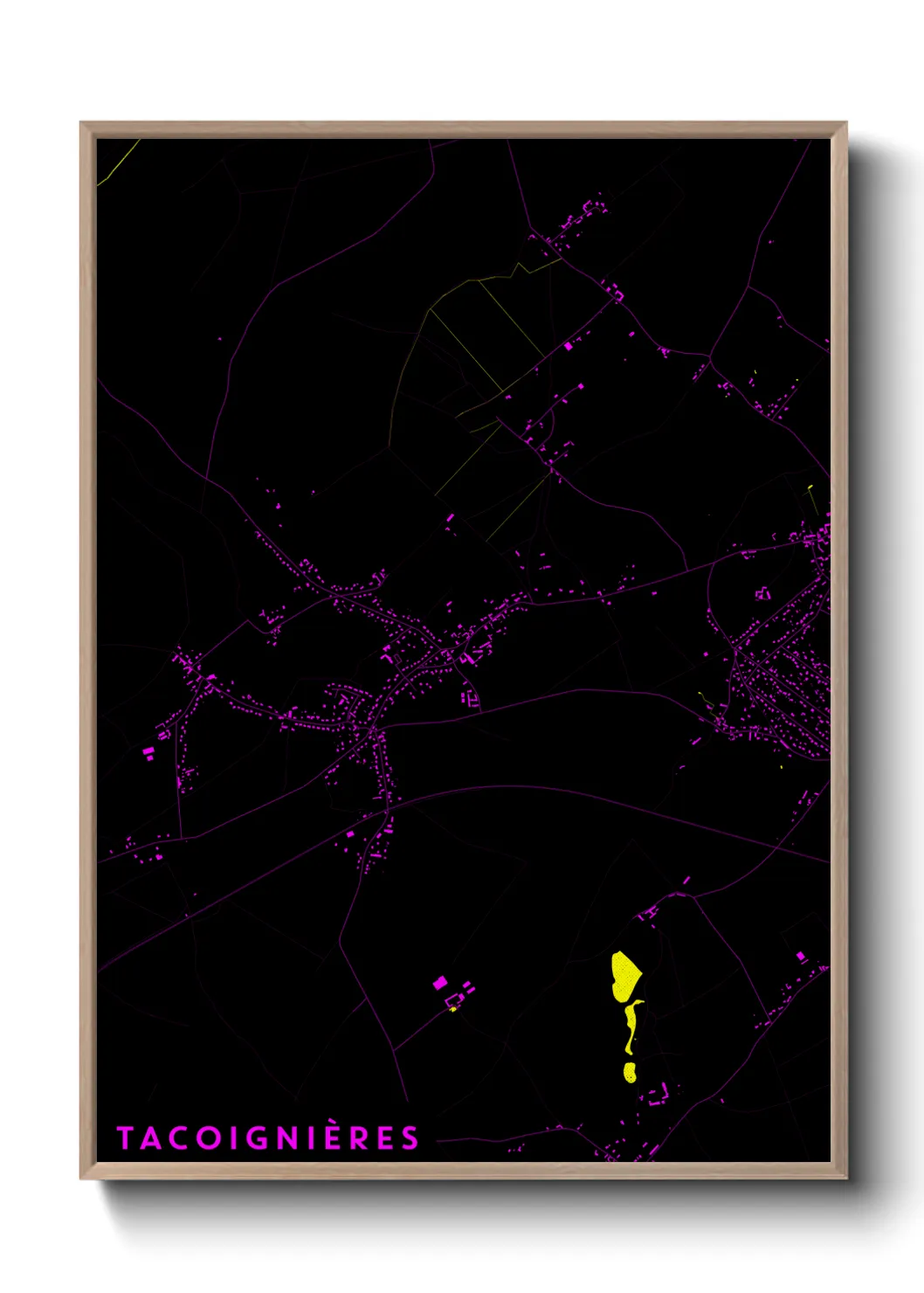 Une affiche de carte sur Tacoignières