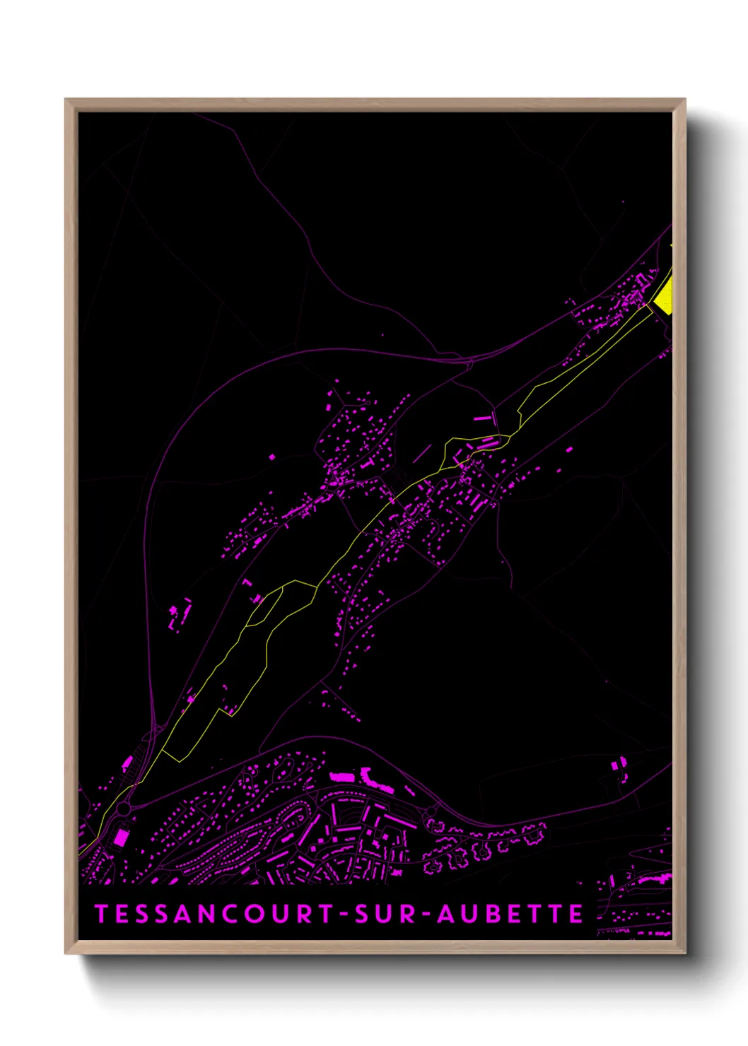 Une affiche de carte sur Tessancourt-sur-Aubette