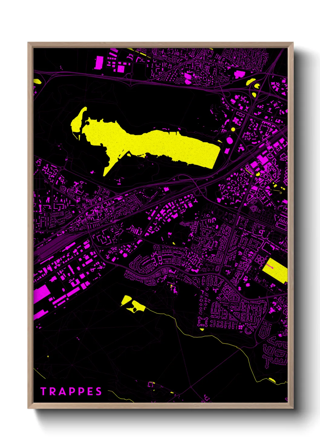 Une affiche de carte sur Trappes