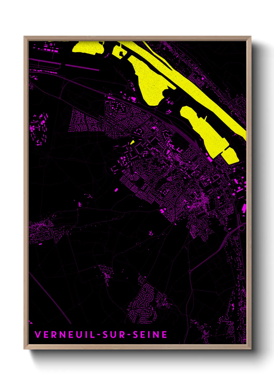 Une affiche de carte sur Verneuil-sur-Seine