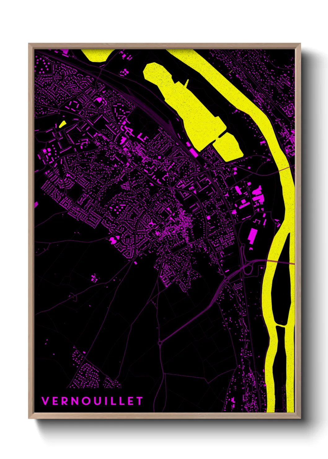 Une affiche de carte sur Vernouillet