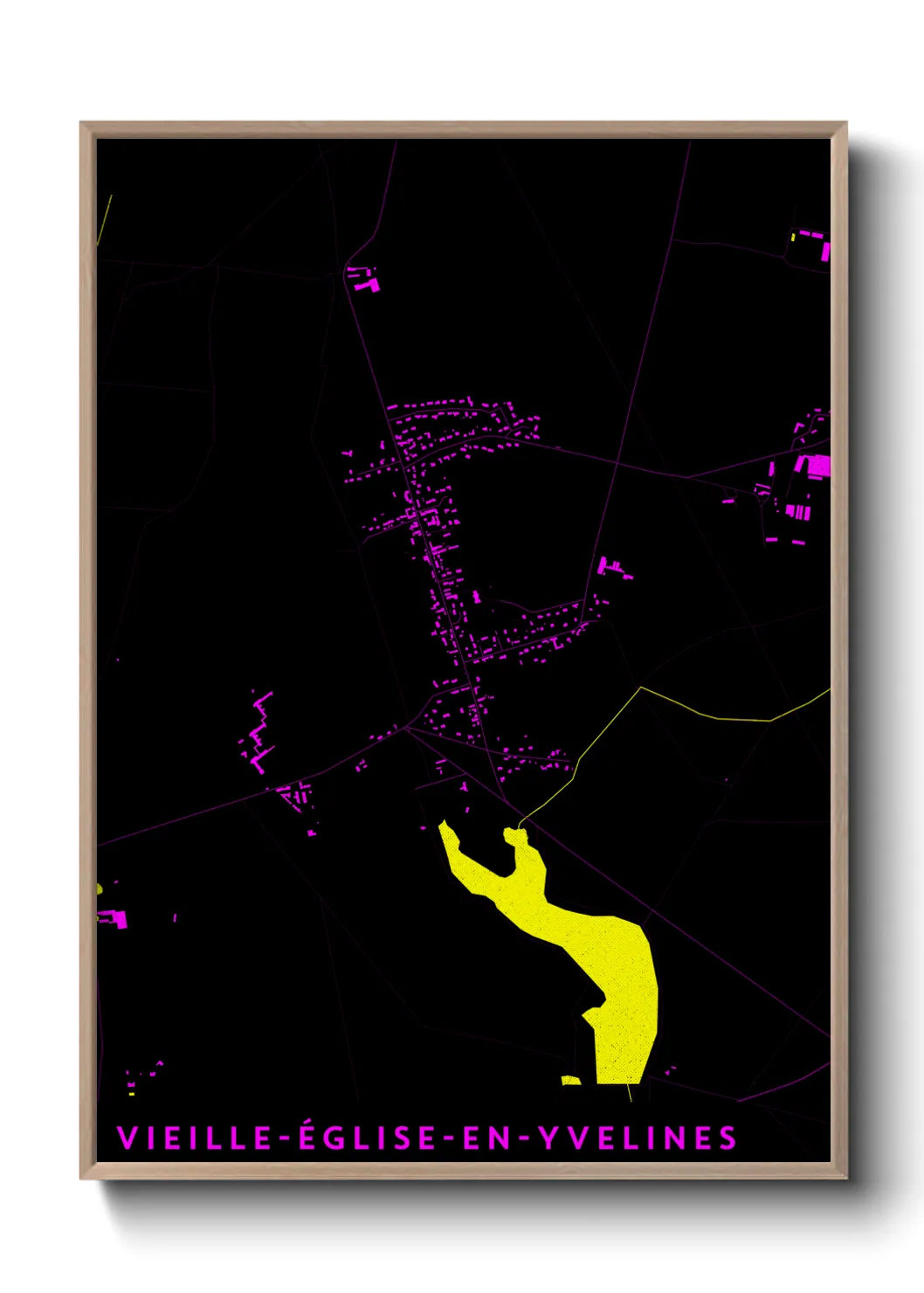 Une affiche de carte sur Vieille-Église-en-Yvelines