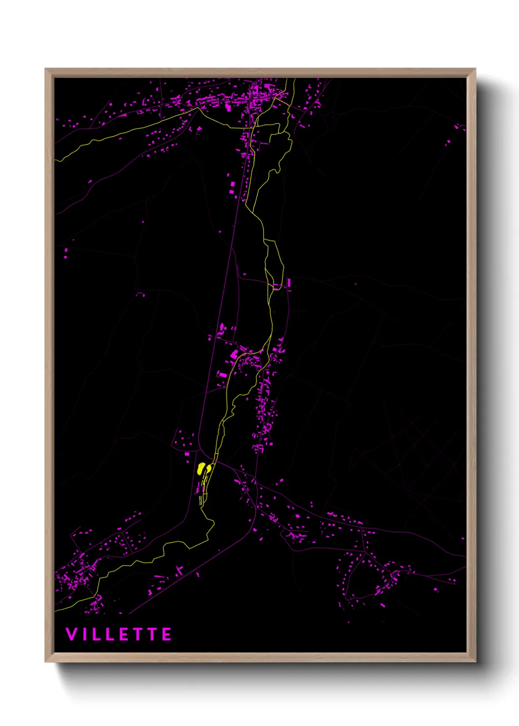 Une affiche de carte sur Villette