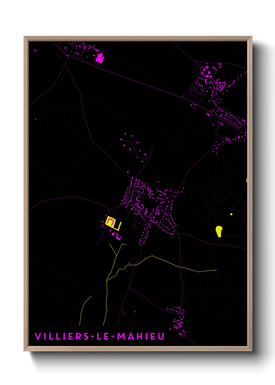 Un poster carteVilliers-le-Mahieu